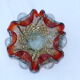 Vintage Murano glass ashtray with gold inclusions