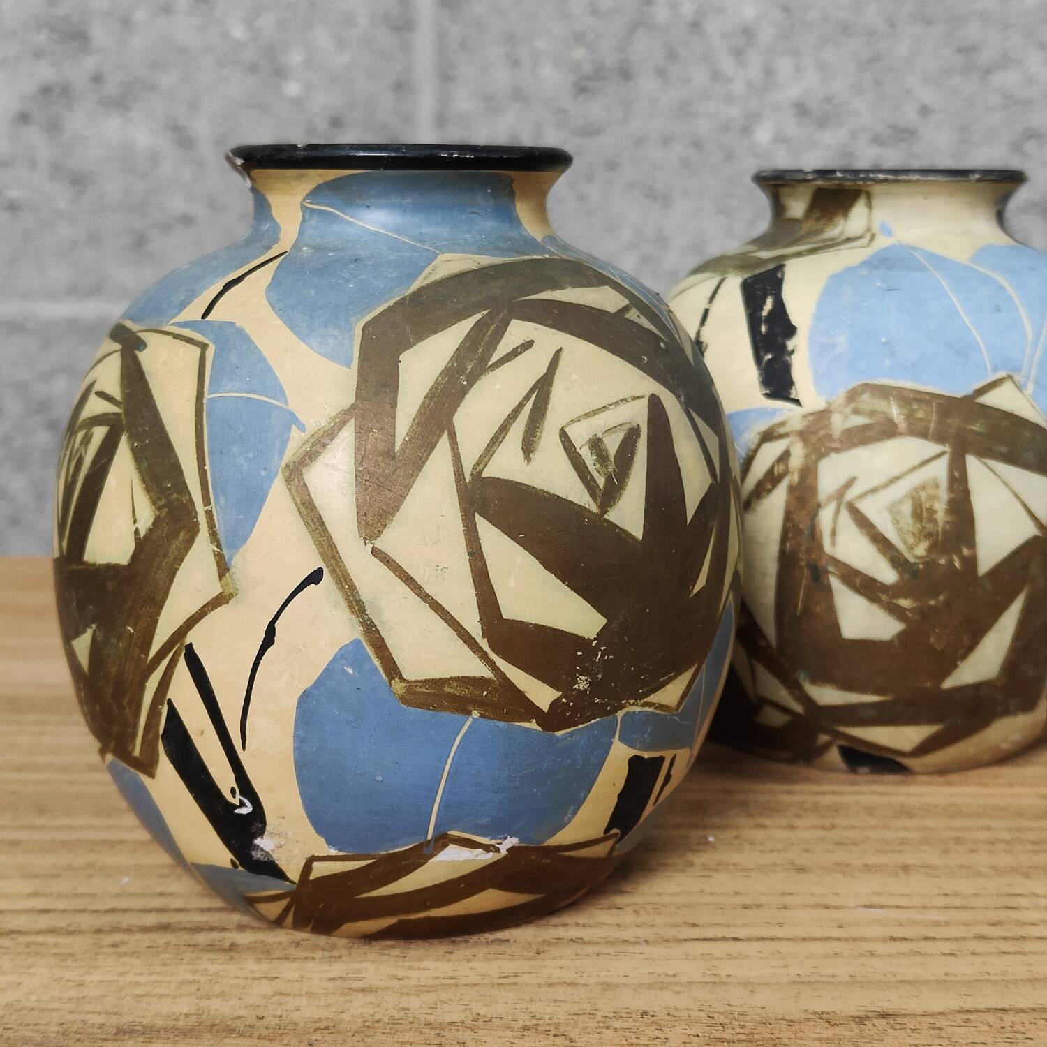 Pair of ceramic vases by Louis Giraud
