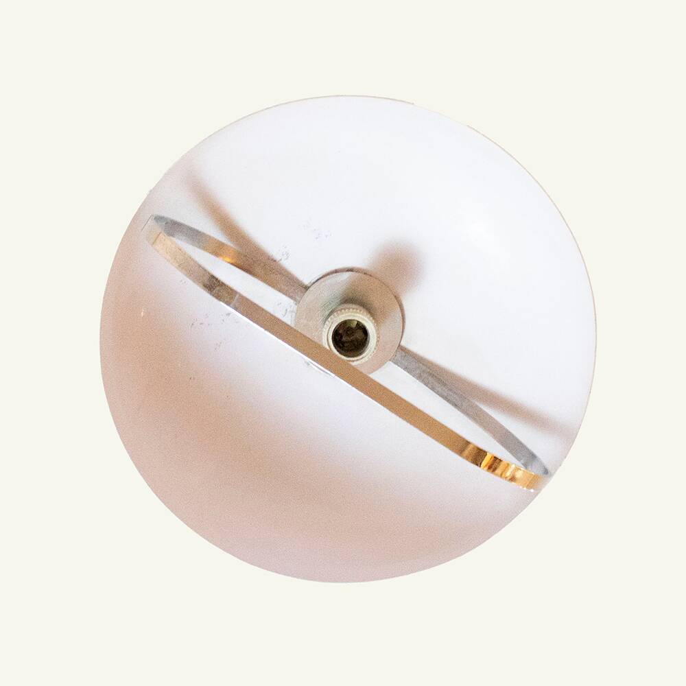 White Space Age Italian Pendant Lamp, 1970s