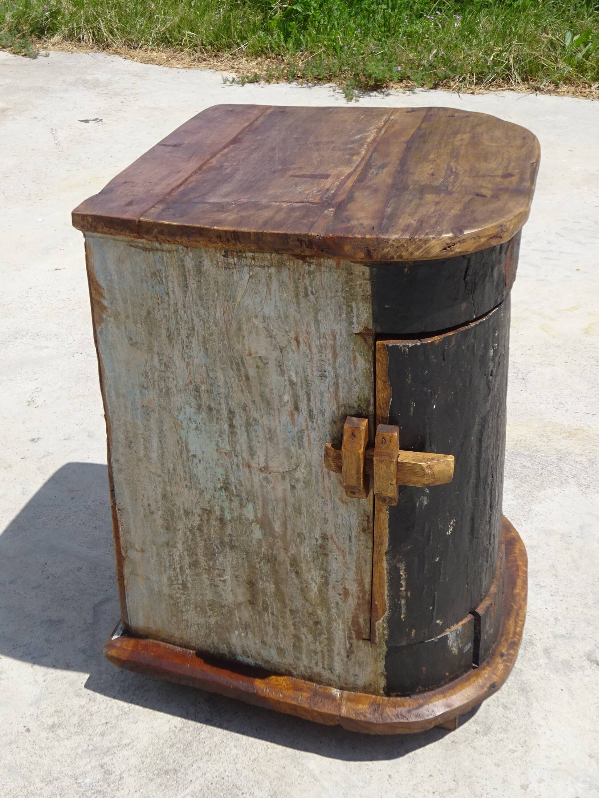 Small wooden canoe furniture, solid teak