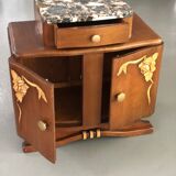 Bedside table marble top arts deco