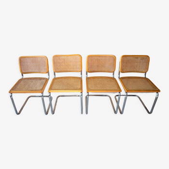 Series of 4 chairs Cesca Breuer B32, Italy