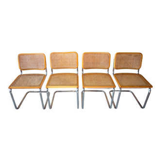 Series of 4 chairs Cesca Breuer B32, Italy