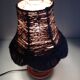 Wooden bedside lamp and Lampshade in rope/vintage 60-70 years