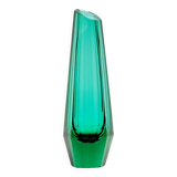 Art Deco Faceted Glass Vase by Josef Hoffmann for Moser, Czechoslovakia, 1930s