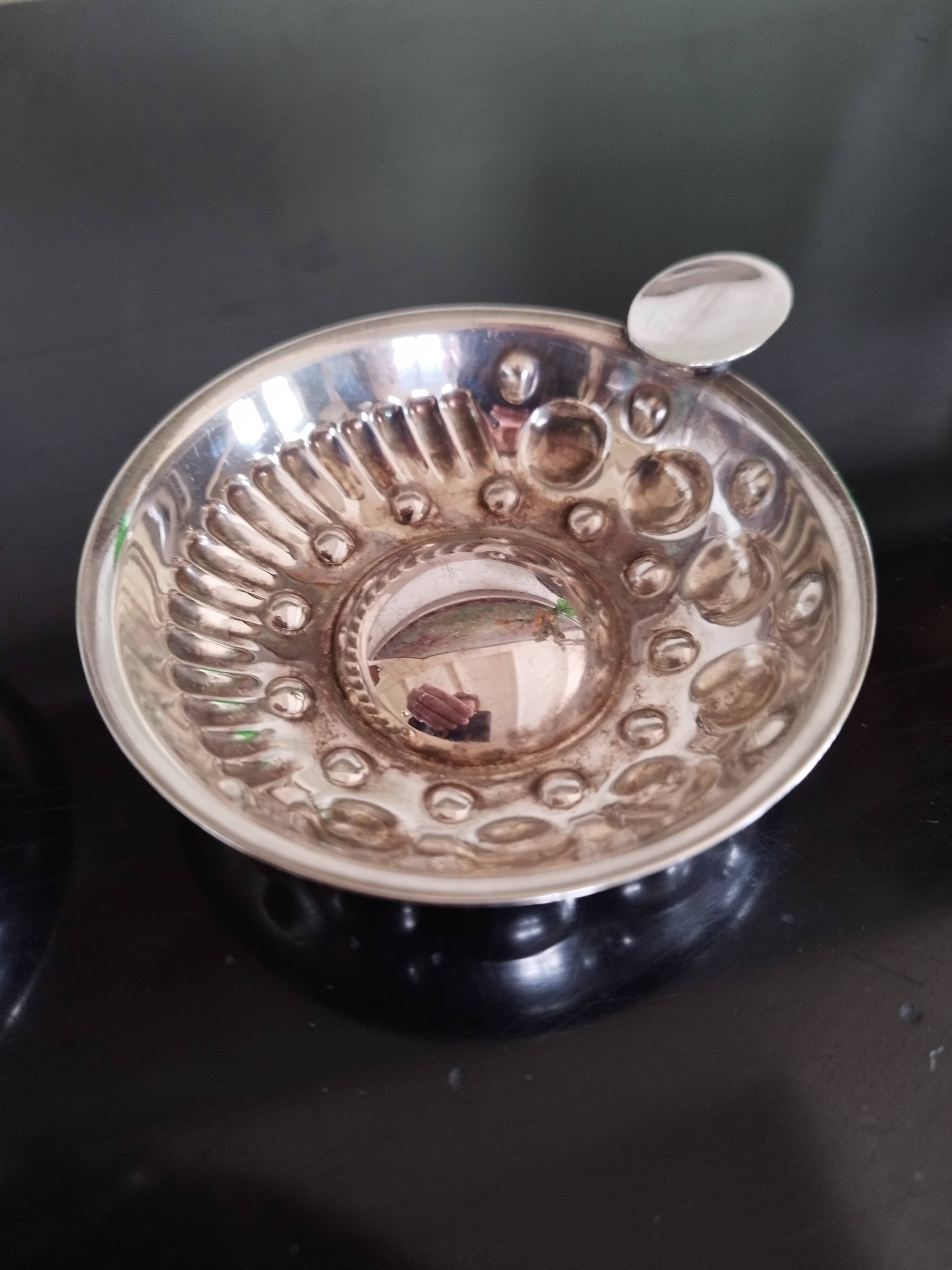 Taste wine tasting cup silver-plated saucer