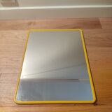 Mirror 70s yellow plastic rounded shape