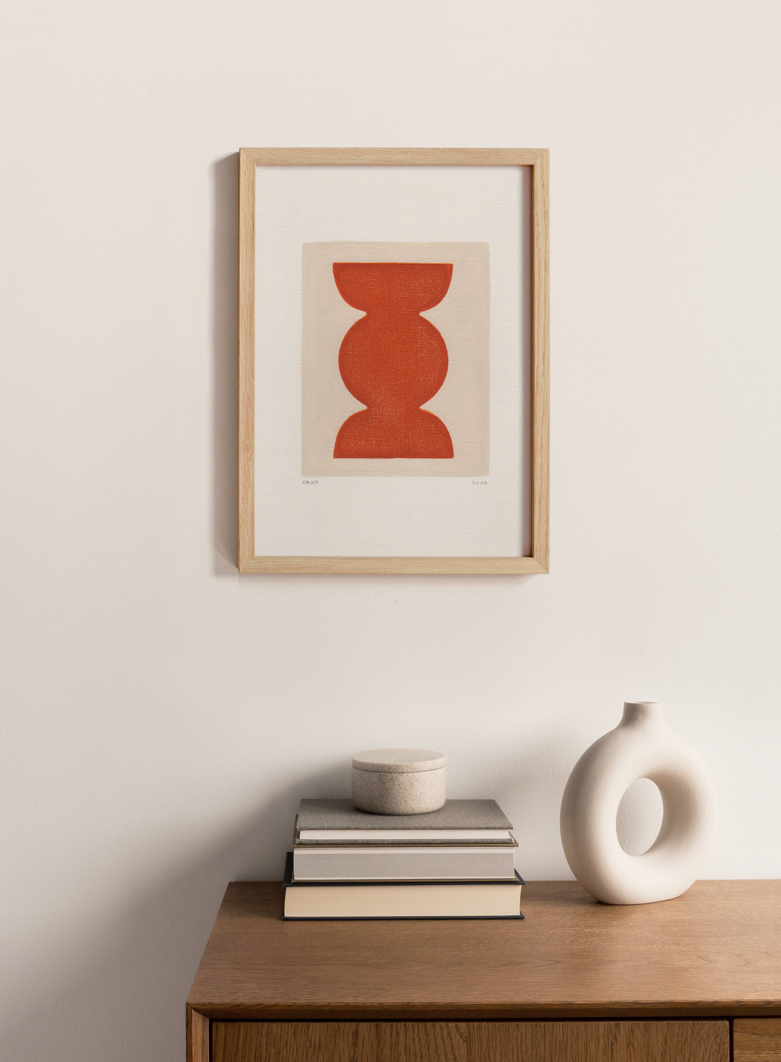 Painting on paper - abstract illustration - Romy signed Eawy