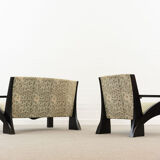 Cassina Hill House Set, Sofa and easy chair by Charles Rennie Mackintosh