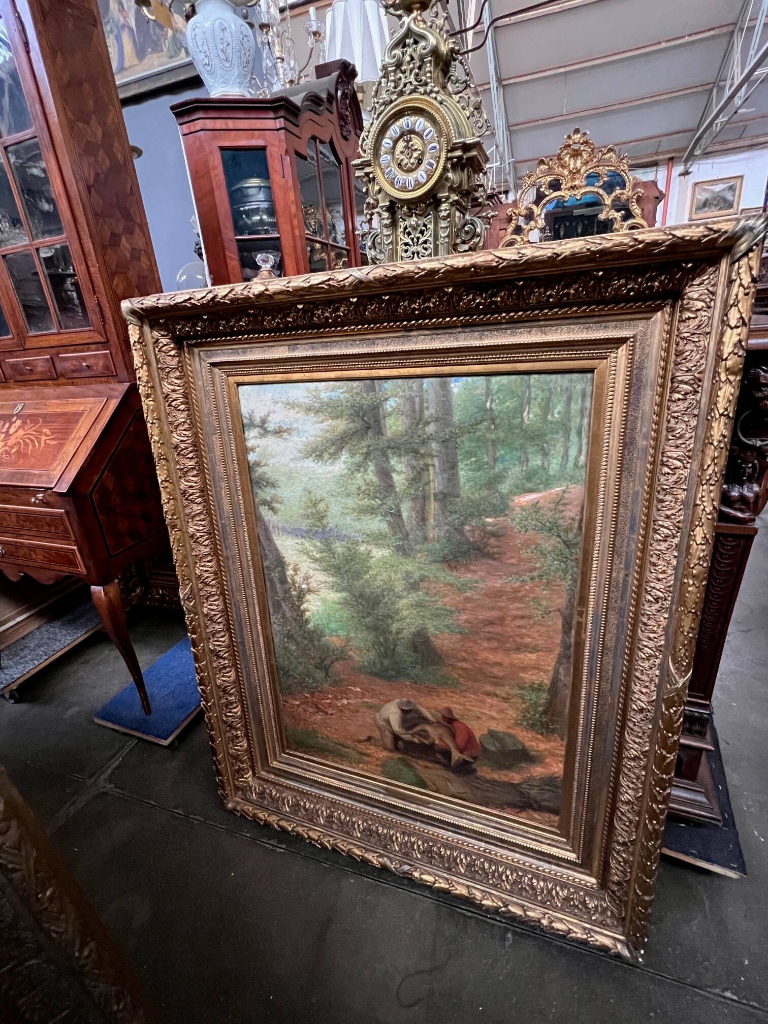 Jules Van Keirsbilck (1833-1896). “Forest landscape”.