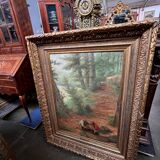 Jules Van Keirsbilck (1833-1896). “Forest landscape”.