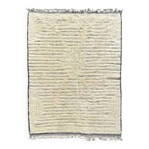 Moroccan Berber Mrirt rug in tobacco brown wool, black weave – 210 × 300.