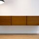 Immense teak library wall