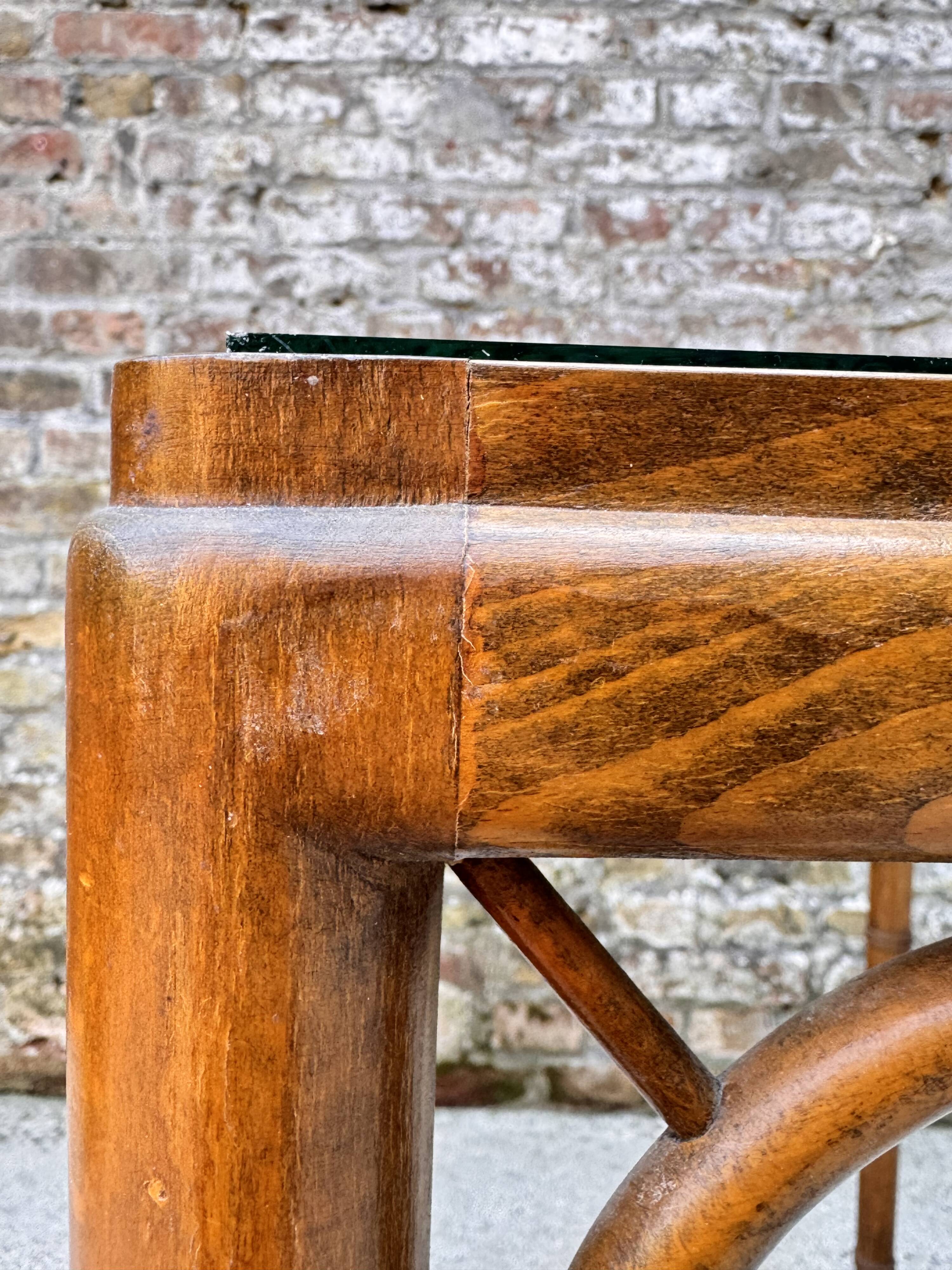 Console en faux bambou de style Chippendale