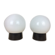 Paire d'appliques globe opaline et bakélite RZB Leuchten