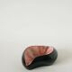 Vide-poche en céramique, forme libre, noir et rose, 1970