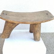Antique wooden stool. Lobi African Art from West Africa