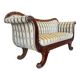 Vintage striped ecru baroque sofa / two-seater sofa