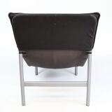 80s leather lounge chair