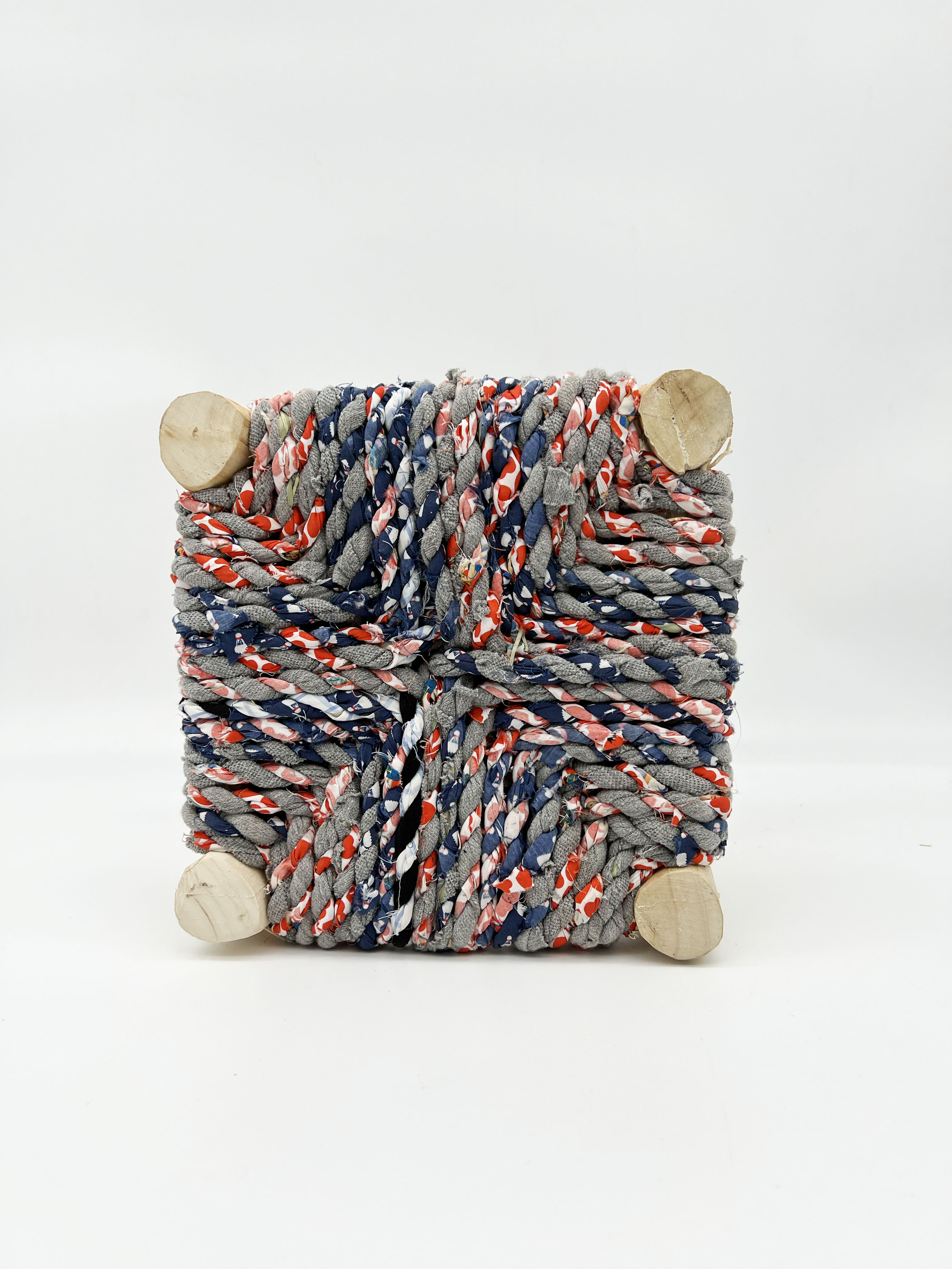 Moroccan mini stool Boucherouite