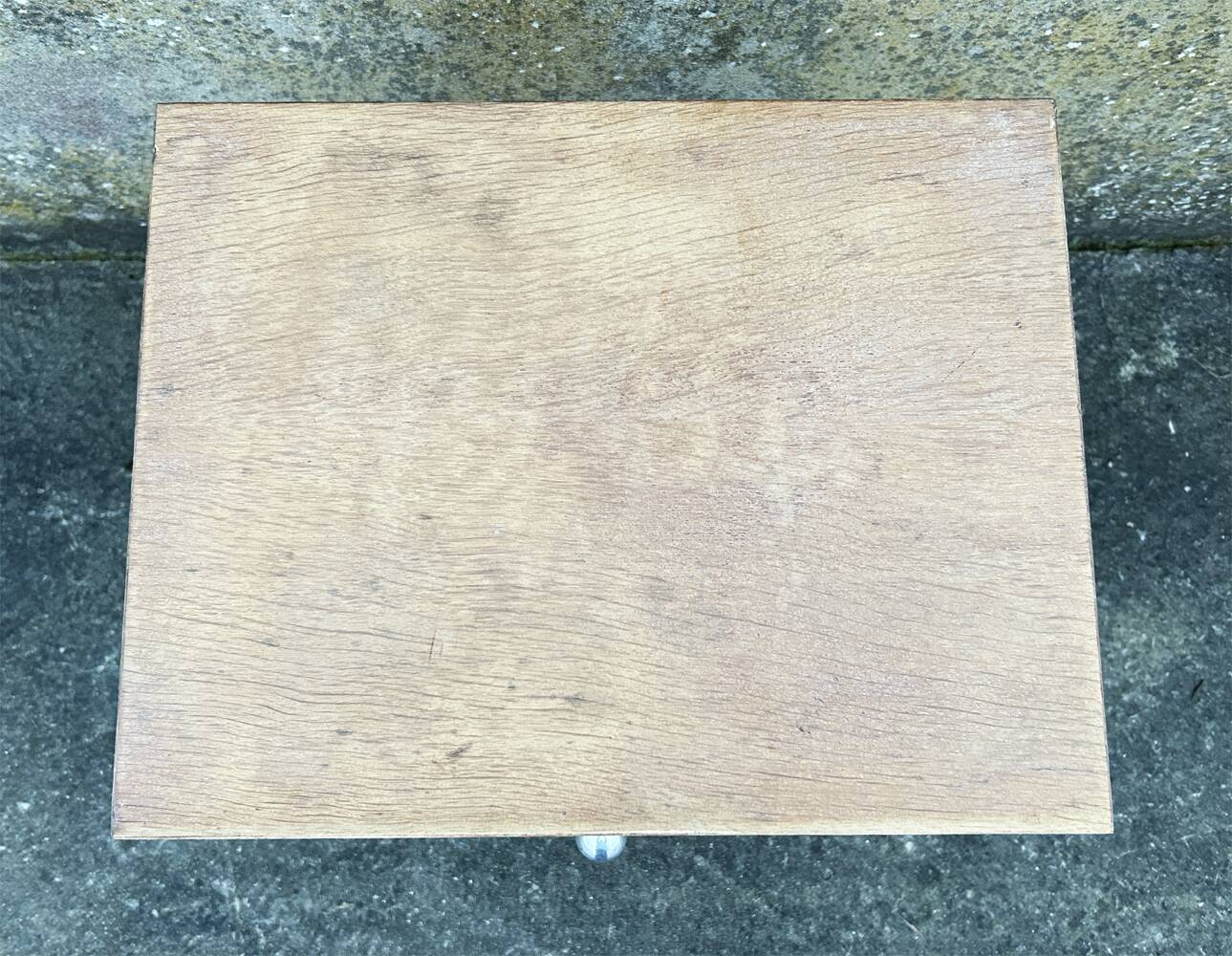 Vintage boarding school bedside table, 1950s