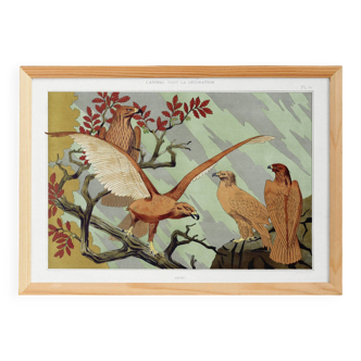 Poster “Eagles”, after an Art Nouveau lithograph from 1897