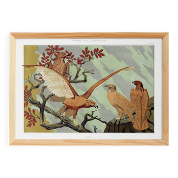 Affiche “Aigles”, d’après une lithographie art nouveau de 1897