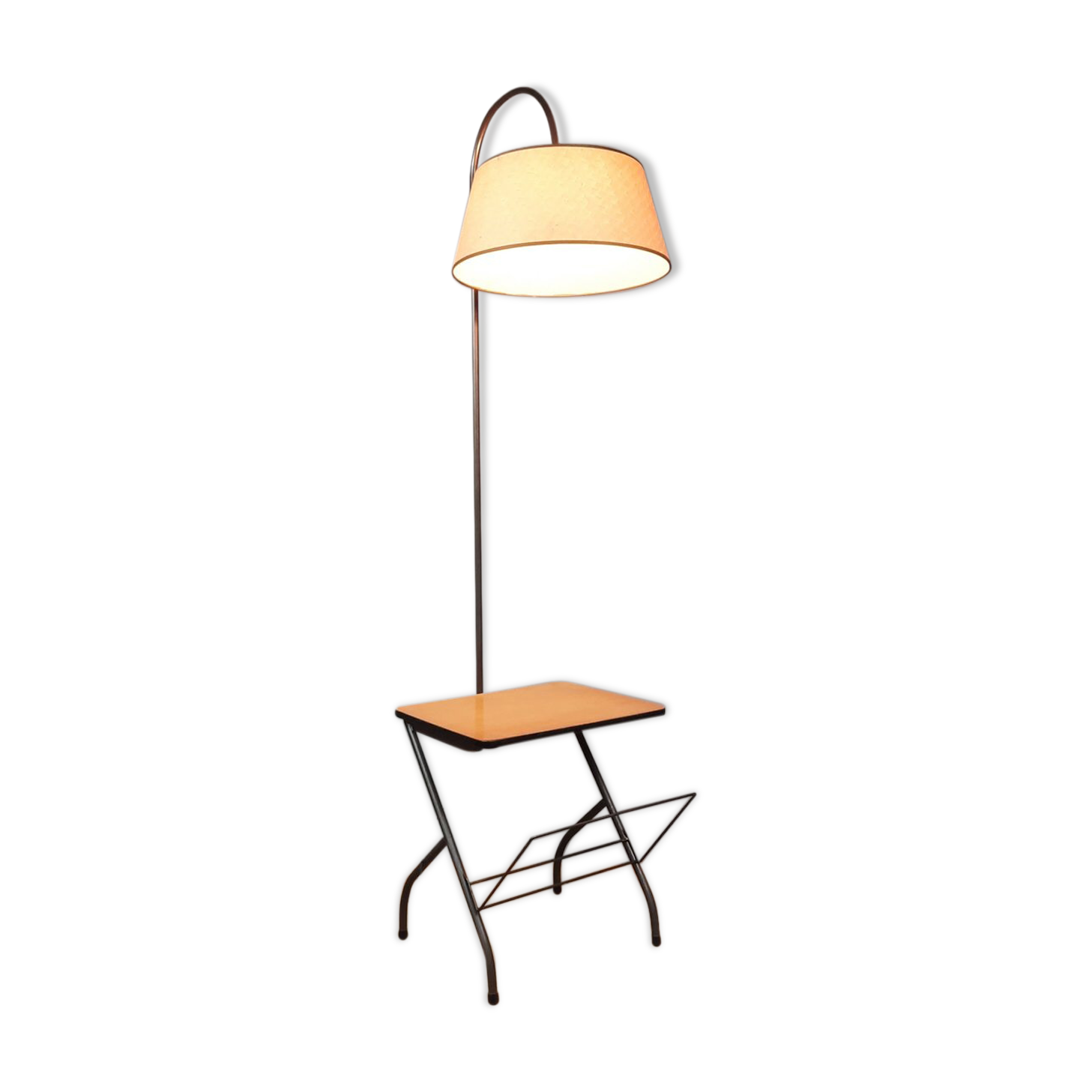 Vintage magazine door floor lamp