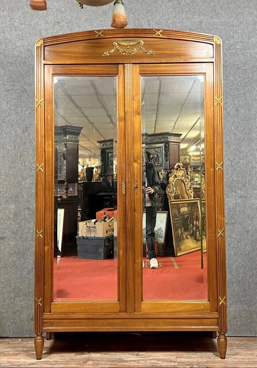 Parisian Louis XVI style cabinet in mahogany and gilded bronzes circa 1880