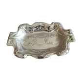 Antique silver metal dish