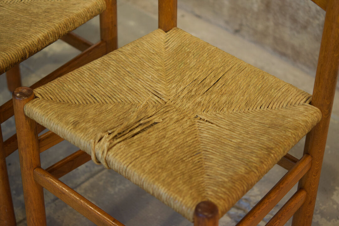 Series of four chairs and two armchairs Danish design 1960'