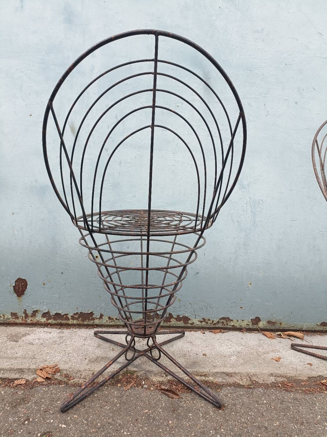 Art Deco metal chair, garden