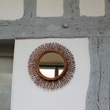 Mirror rattan 37x37cm