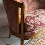 Set of Louis XVI style basket benches, 2 and 3 seats