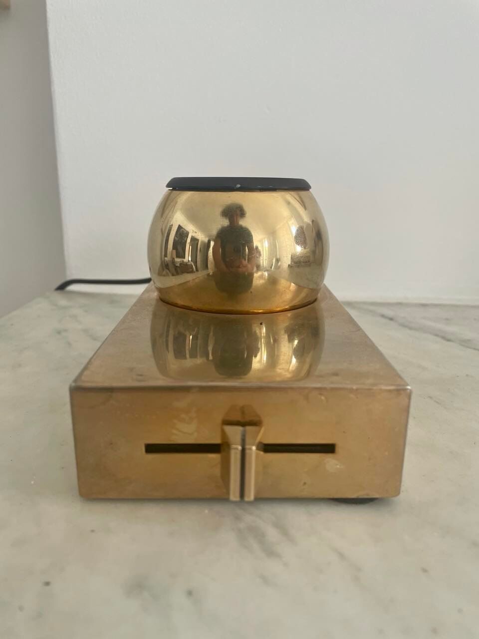 Applique vintage Disderot, laiton et orientable, France 1970