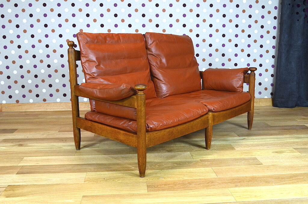 Banquette & fauteuils de style brésilien vintage 1960