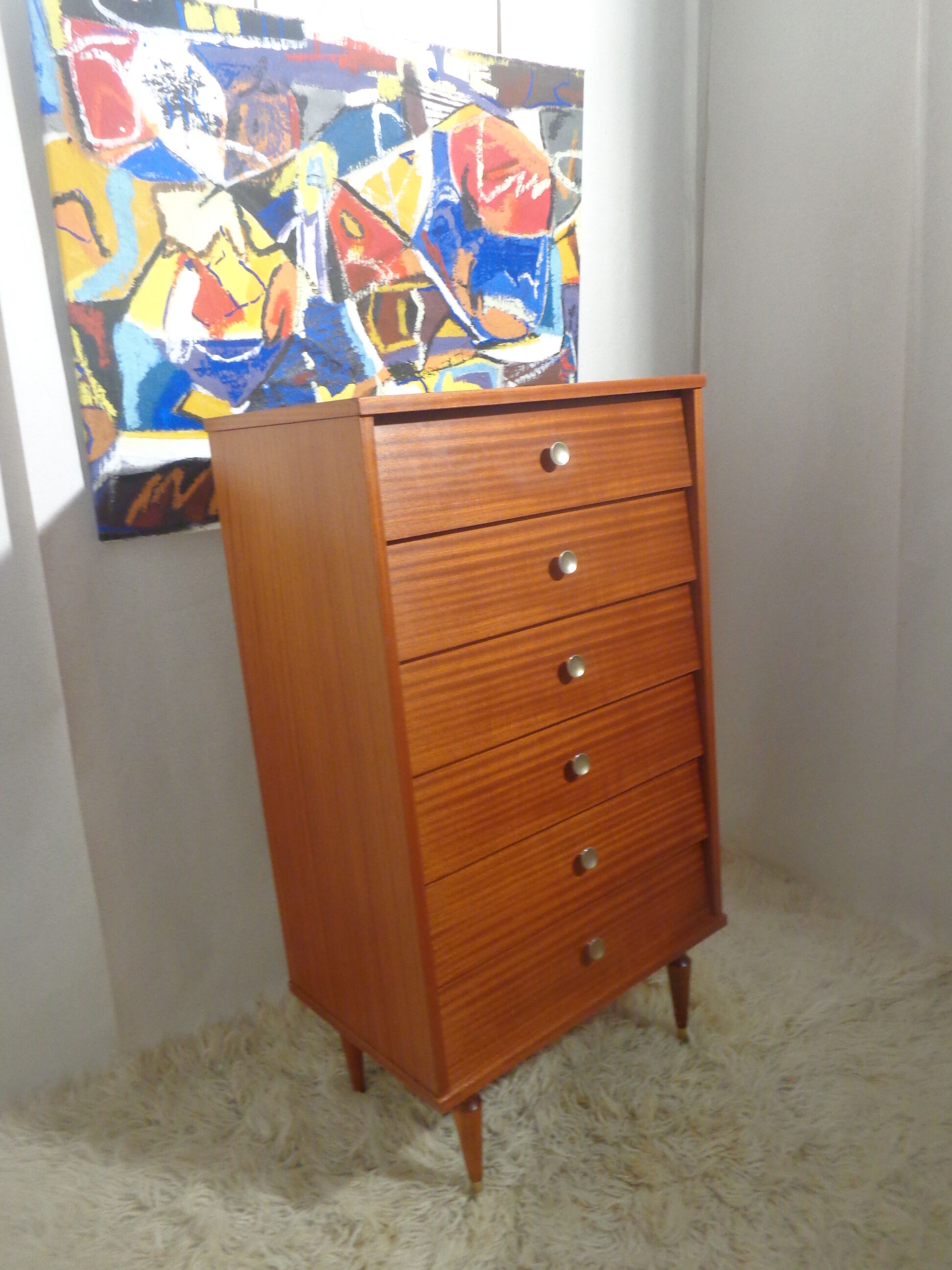 Vintage 1960s chest odf drawers