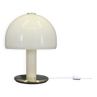 Lampe de table champignon en verre, Italie années 1970