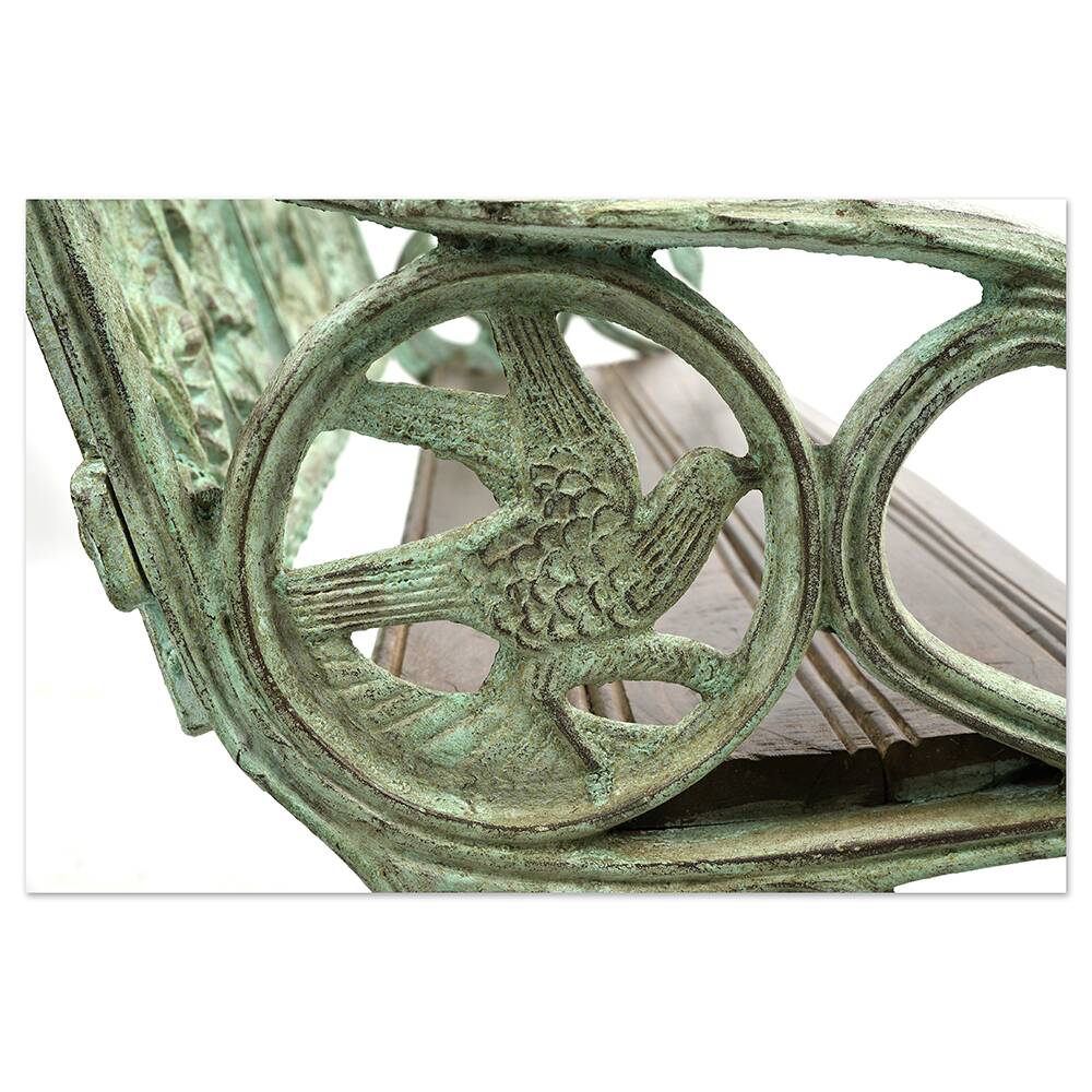 Cast iron and wood garden bench