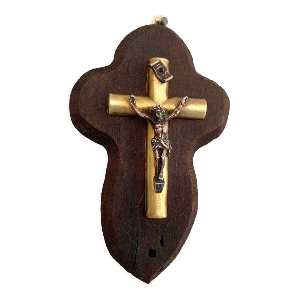 Croix Murale En Acajou – Décoration Bois Massif, Dimensions 16,1 X 8,8 X 0,9 Cm, Neuve En Emballage