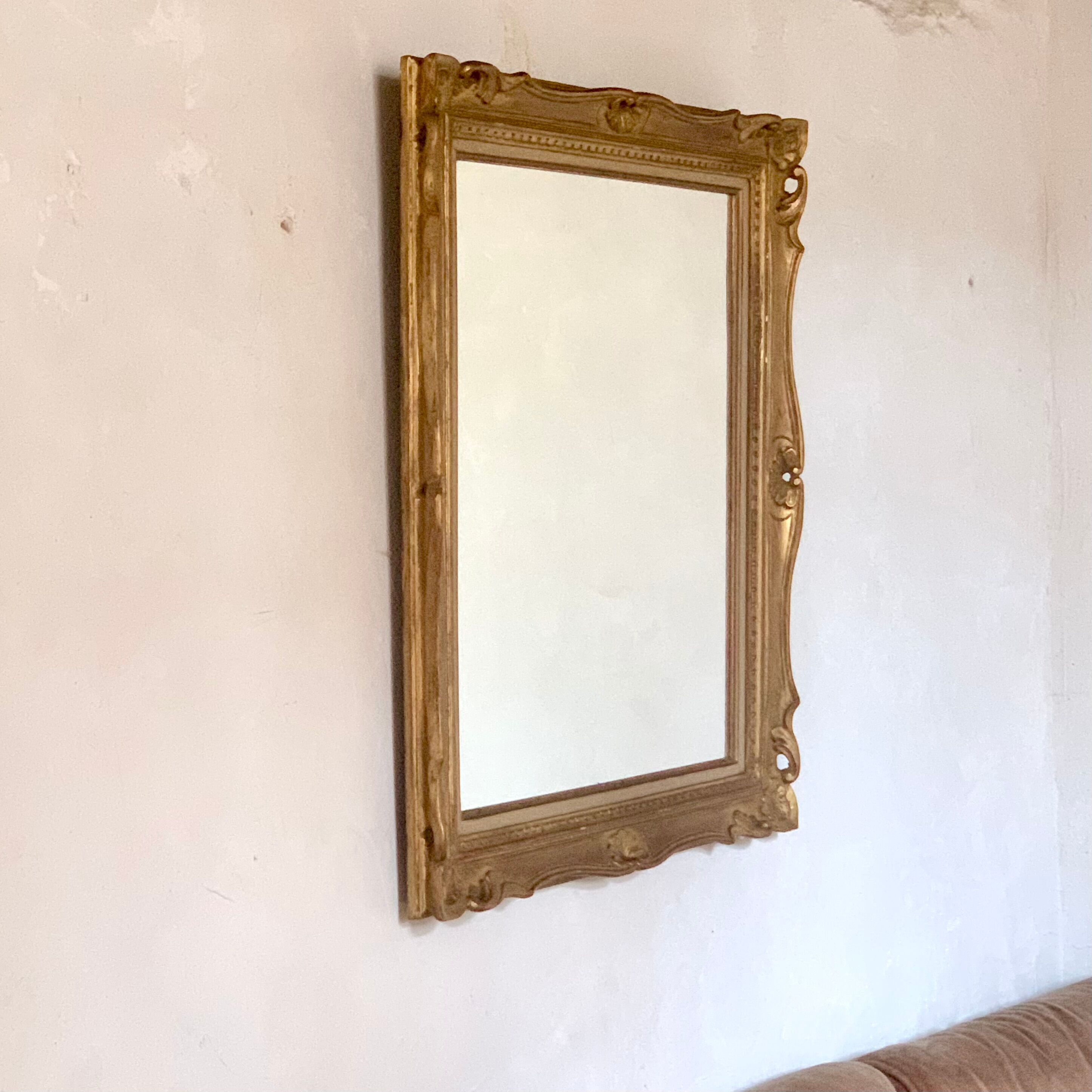 Wall-mounted mirror gilded Montparnasse frame vintage