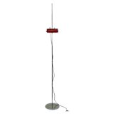 Red Italian Space Age Adjustable Spot Floor Lamp