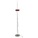 Lampe de sol réglable en spot rouge italienne de l'ère spatiale
