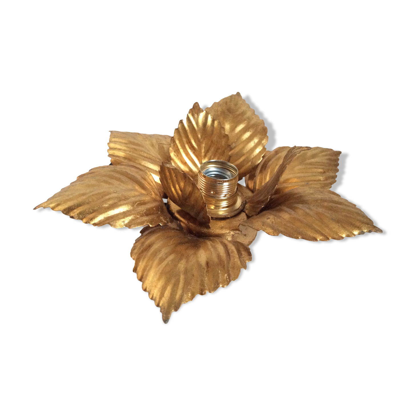 Applique feuilles métal doré