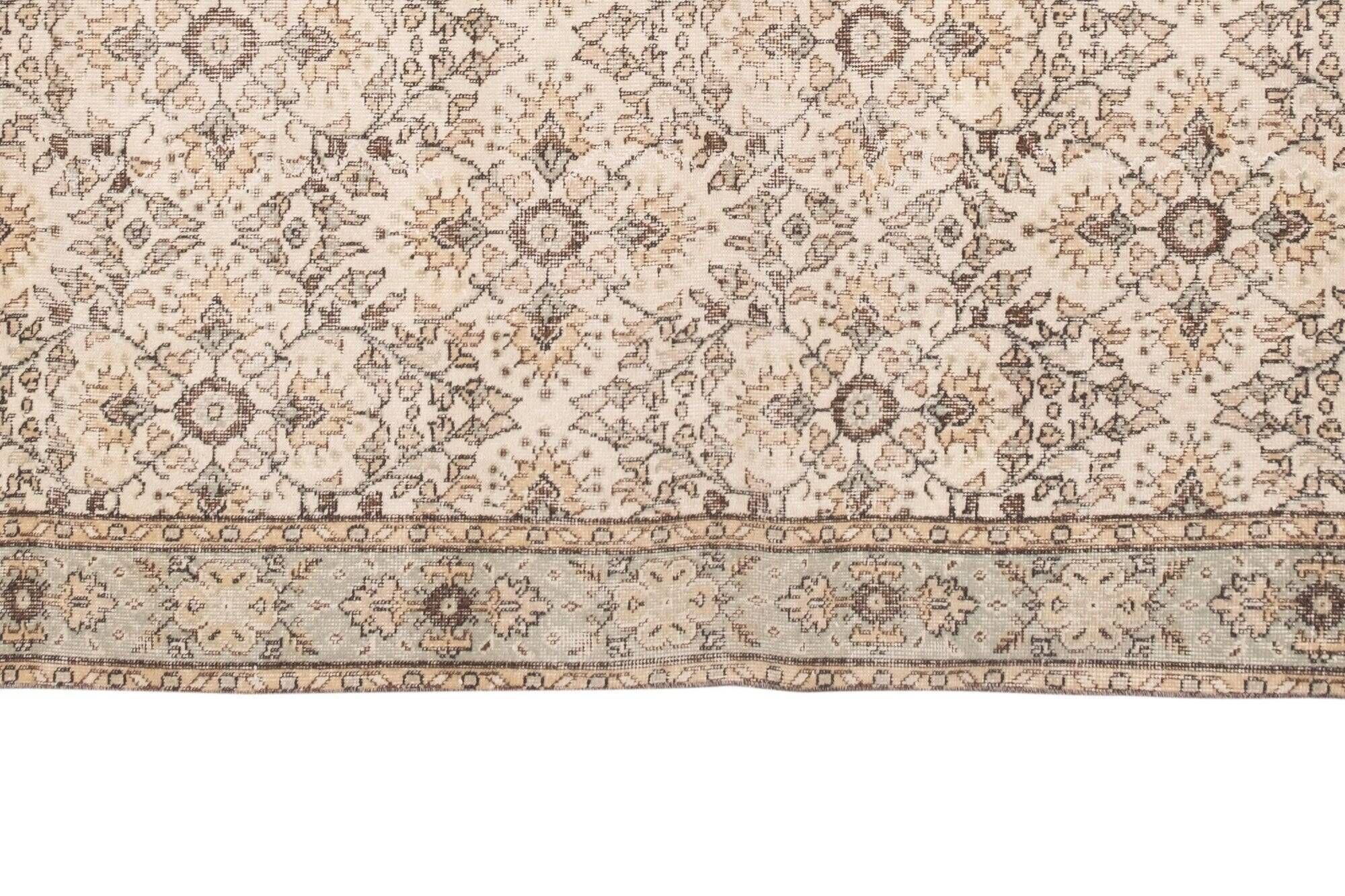 Vintage Turkish Oushak rug 201x326 cm