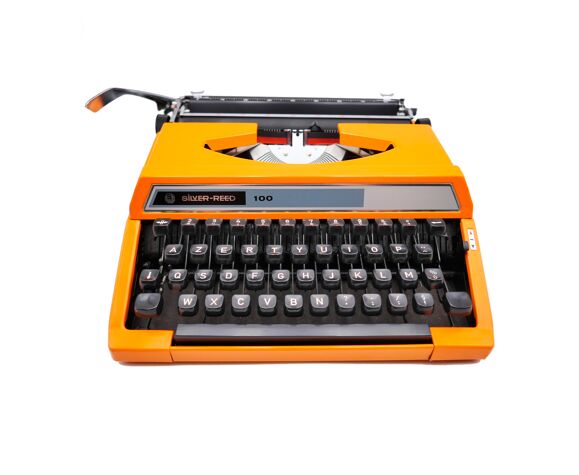 Machine à écrire silver reed 100 orange révisée ruban neuf
