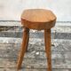 Former vintage raw wood milking tabouret