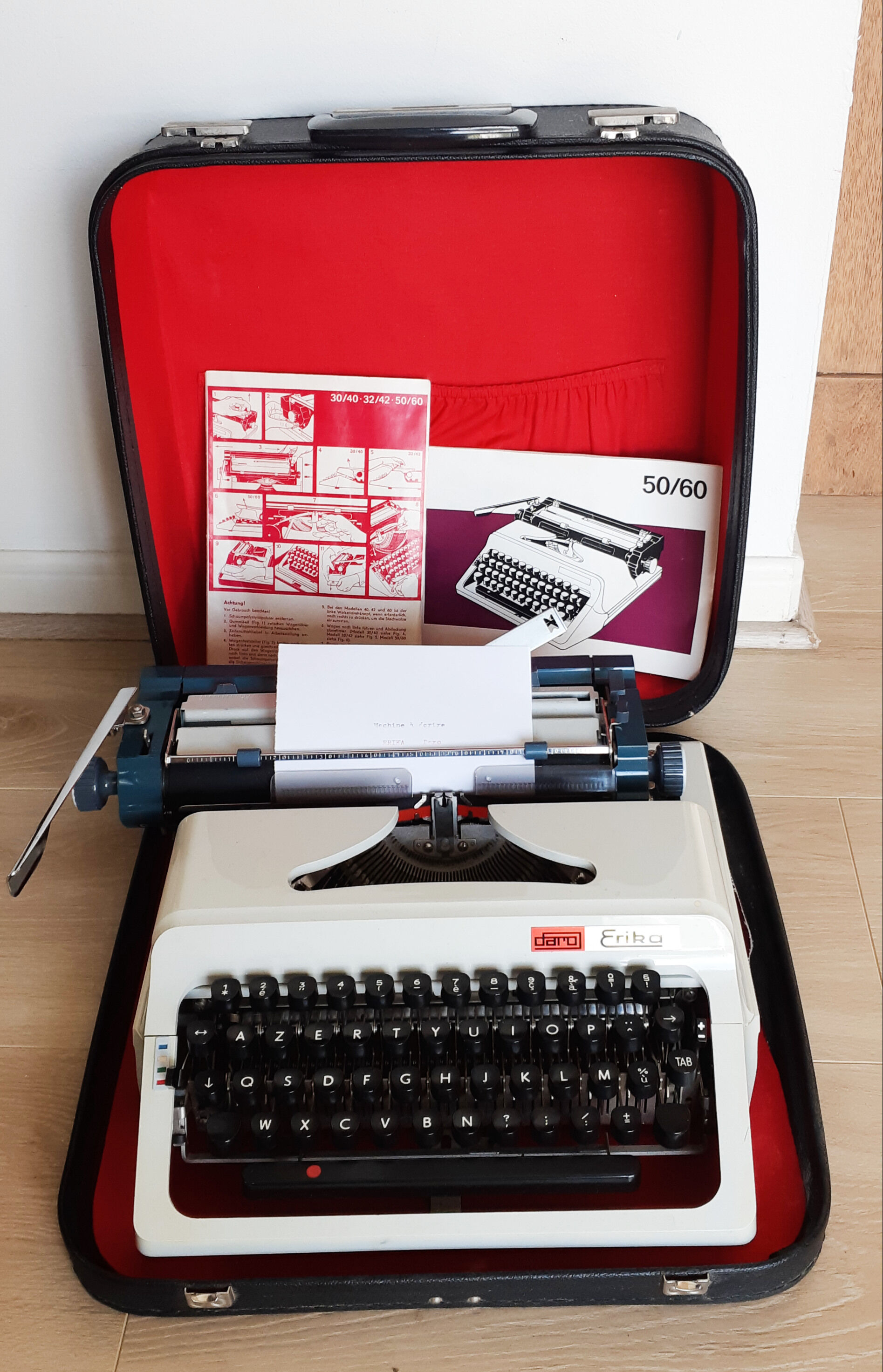 Erika portable typewriter
