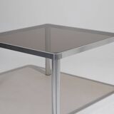 Glass and chrome dining table, 1970s