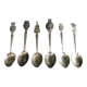 Set of 6 augis collector's spoons in silver metal
